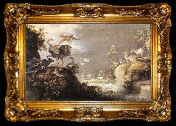 framed  SAVERY, Roelandt Landscape with Wild Animals a, ta009-2